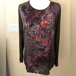 Punt Roma Floral Print Long Sleeve Top